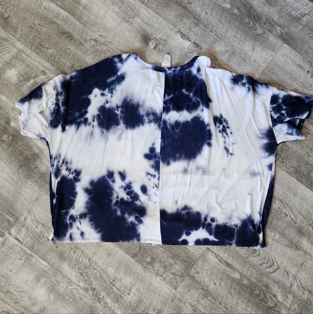 Caution To The Wind Blue and White Tee - Picture 5 of 5